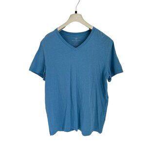 MARK WELDON V-Neck Tee T-Shirt Light Blue Size Large